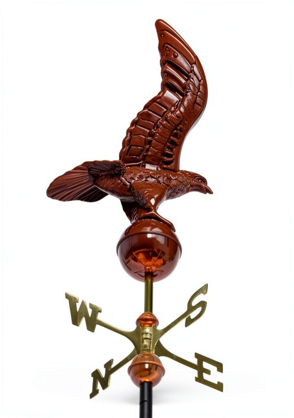 Olympia Cupola by Accentua - 24" White with Eagle Copper Weathervane-3