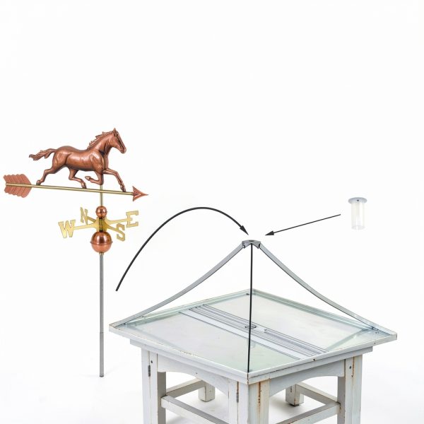 Good Directions Vinyl Manchester Louvered Cupola with Pure Copper Roof, Maintenance Free Solid Cellular PVC Vinyl, 48" x 64", Reinforced Roof and Louvers, Cupolas-5