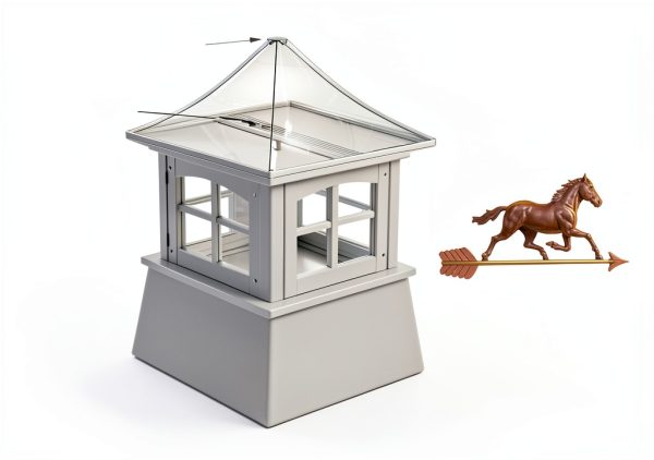 Good Directions 2126MV Manchester Louvered Cupola with Hip Style Copper Roof and Smooth Vinyl Base, 26-Inch Square 32-Inch High (Discontinued)-5