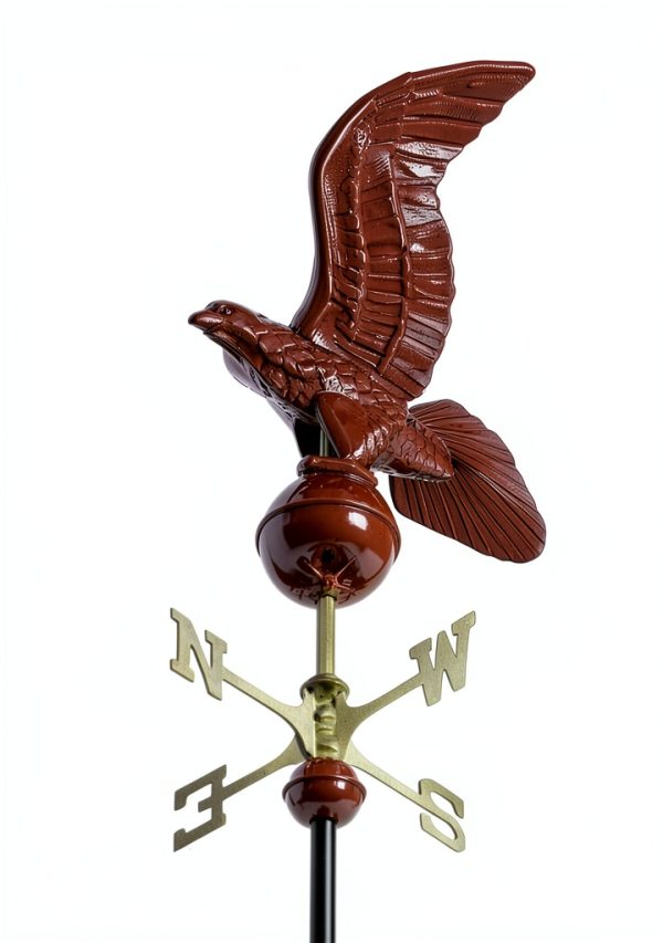 Olympia Cupola by Accentua - 24" White with Eagle Copper Weathervane-2