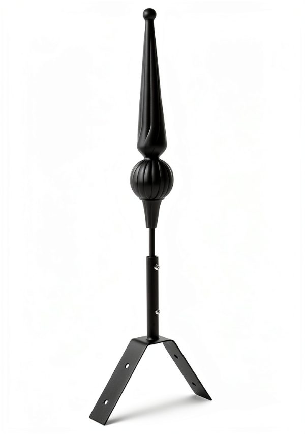 Mini Florentine Finial- Black Matte-0