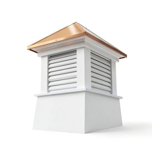 Manchester Vinyl Cupola Good Directions 22 Sq x 27 H Pure Copper Roof-1