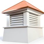 Good Directions 2126MV Manchester Louvered Cupola with Hip Style Copper Roof and Smooth Vinyl Base, 26-Inch Square 32-Inch High (Discontinued)-0