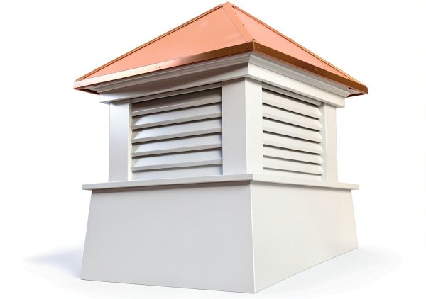 Good Directions 2126MV Manchester Louvered Cupola with Hip Style Copper Roof and Smooth Vinyl Base, 26-Inch Square 32-Inch High (Discontinued)-0
